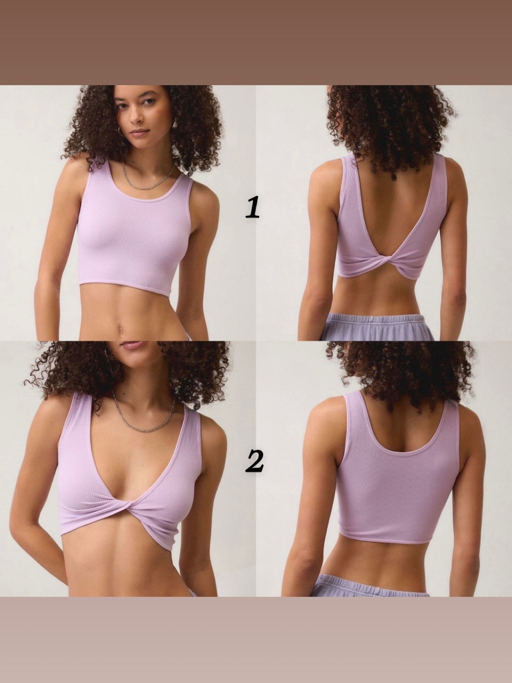 Urban Outfitters “Out From Under” Wrap It Up Seamless Reversible Ribbed Bra/Crop